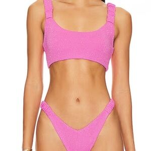 Beach Riot Sparkling Pink Bikini Set